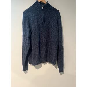 Men’s Croft and Borrow Quarter Zip Sweater Dark Blue